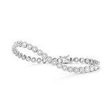 White Gold and Diamond Halo Tennis Bracelet 2.65cts