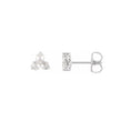 Load image into Gallery viewer, Tiny White Gold Mini Three Rose Cut Diamond Studs
