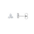 Load image into Gallery viewer, Tiny White Gold Mini Three Brilliant Diamond Studs
