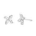 Load image into Gallery viewer, 14 Karat White Gold and Diamond Flower 1.25cts Earrings
