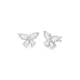 18 Karat White Gold and Diamond Butterfly 2.95cts Earrings