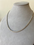 Load image into Gallery viewer, White Gold Half Way Rachel Scalloped Diamond 3.25cts Tennis Necklace
