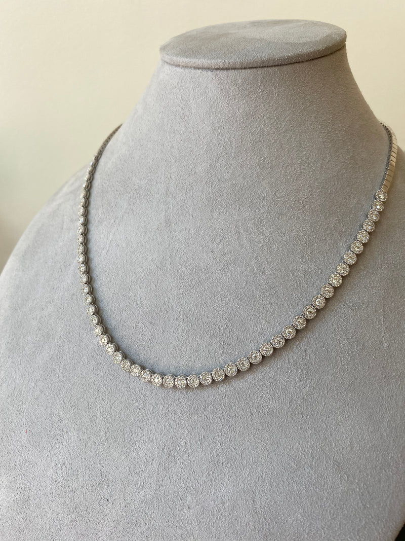 Simone Partial Tennis Necklace - White Diamond – SELIN KENT