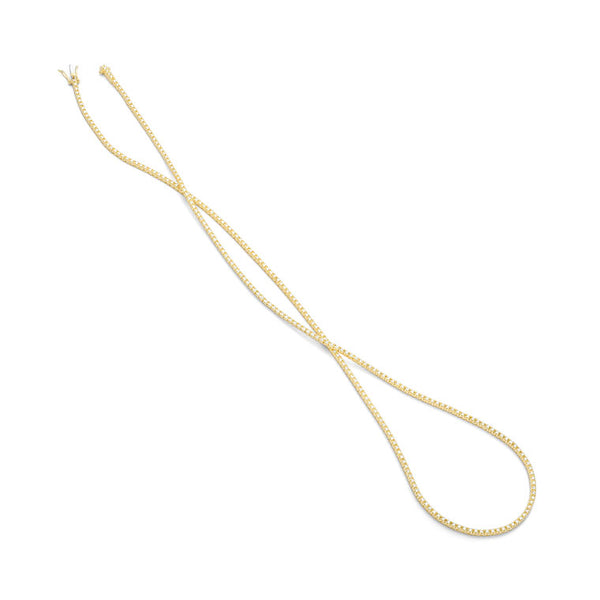 Yellow Gold All The Way 1.75cts Diamond 18.00" Tennis Necklace