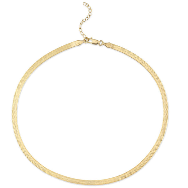 Gold Vermeil Herringbone 5mm Chain
