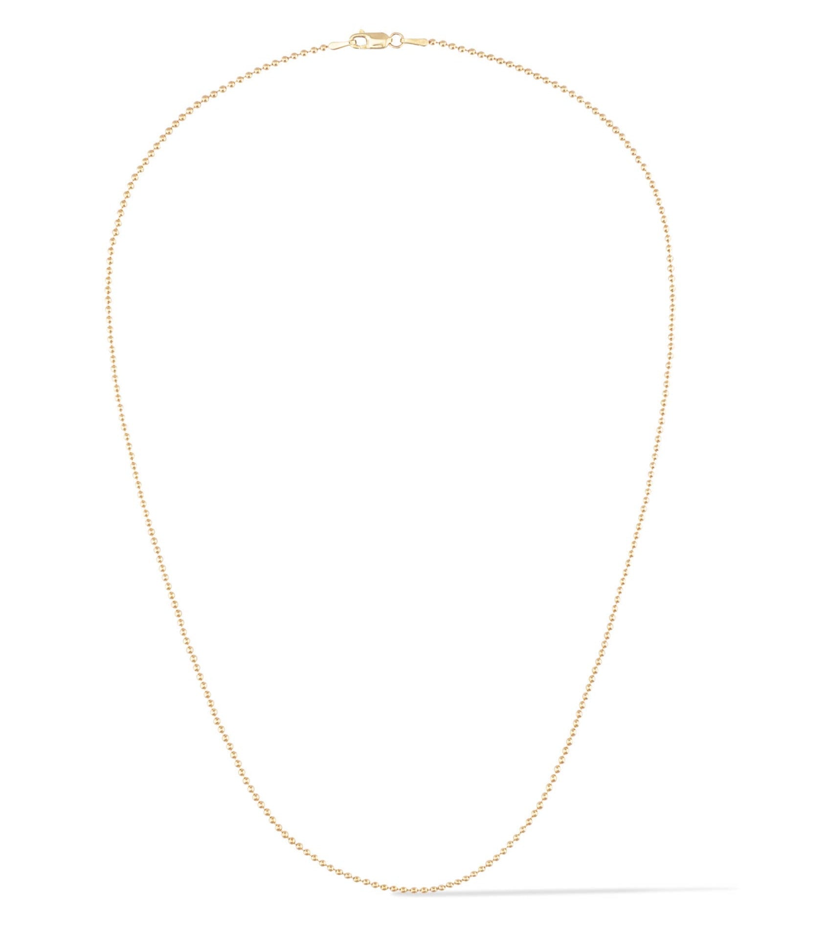 14 Karat Yellow Gold Itsy Ball Chain Necklace