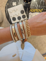 14 Karat Gold Curb Link Diamond Bracelet