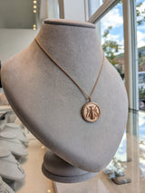 Rose Gold and Diamond Bee Coin Pendant