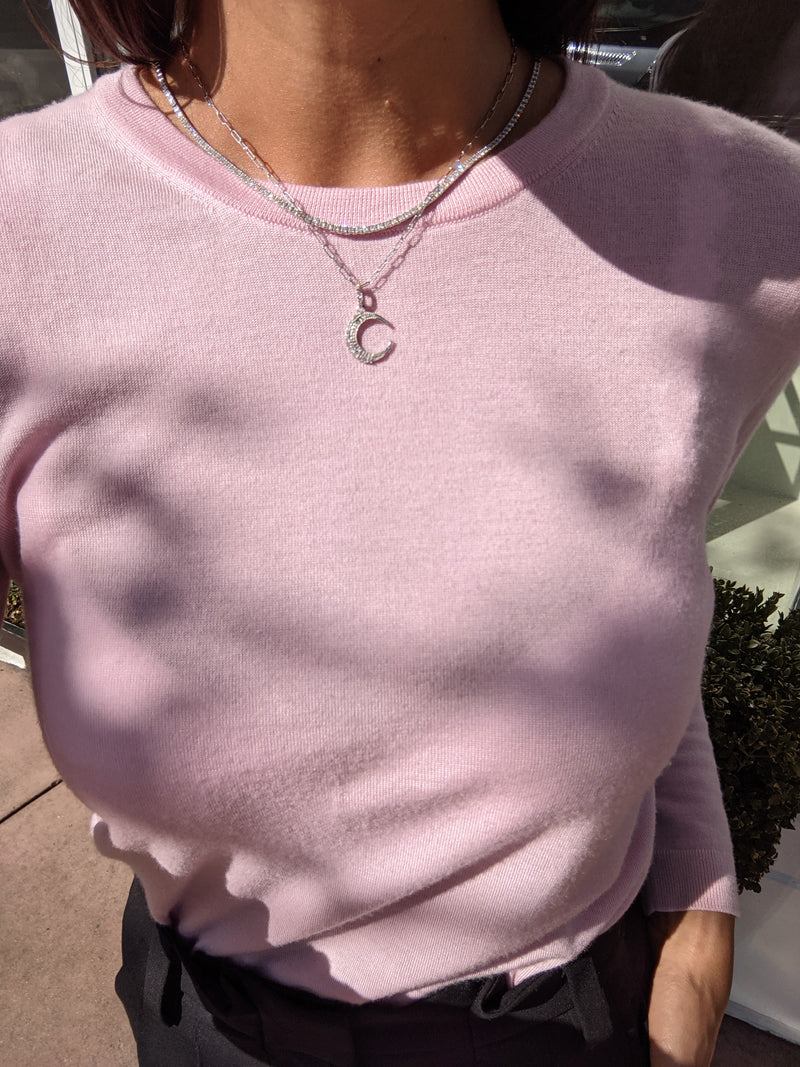 14 Karat White Gold Micro Itsy Paperclip Chain