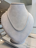 Load image into Gallery viewer, White Gold All The Way Graduated 4.65cts Diamond 18.00" Tennis Necklace
