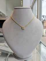 14 Karat Gold Mosaic Diamond Ball Chain Necklace