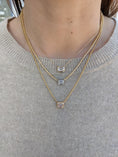Load image into Gallery viewer, 18 Karat Gold Mosaic Diamond Curb Chain Necklace
