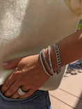 Load image into Gallery viewer, White Gold and Diamond Multi Size Stretch Tennis Bracelet 3.50cts
