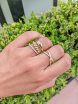 14 Karat Gold Croissant Dome 4mm Ring