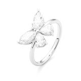 18 Karat White Gold and Diamond Butterfly Ring