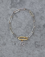 White Gold Diamond Smiley Face Charm