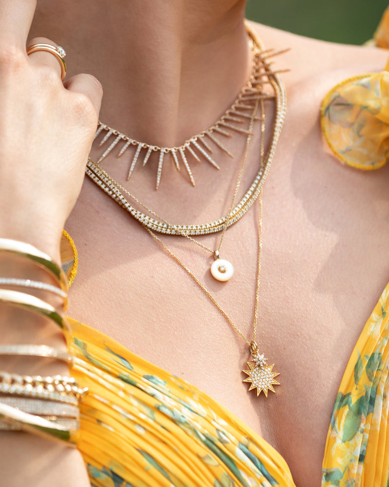 Yellow Gold Diamond Itsy Sun Charm