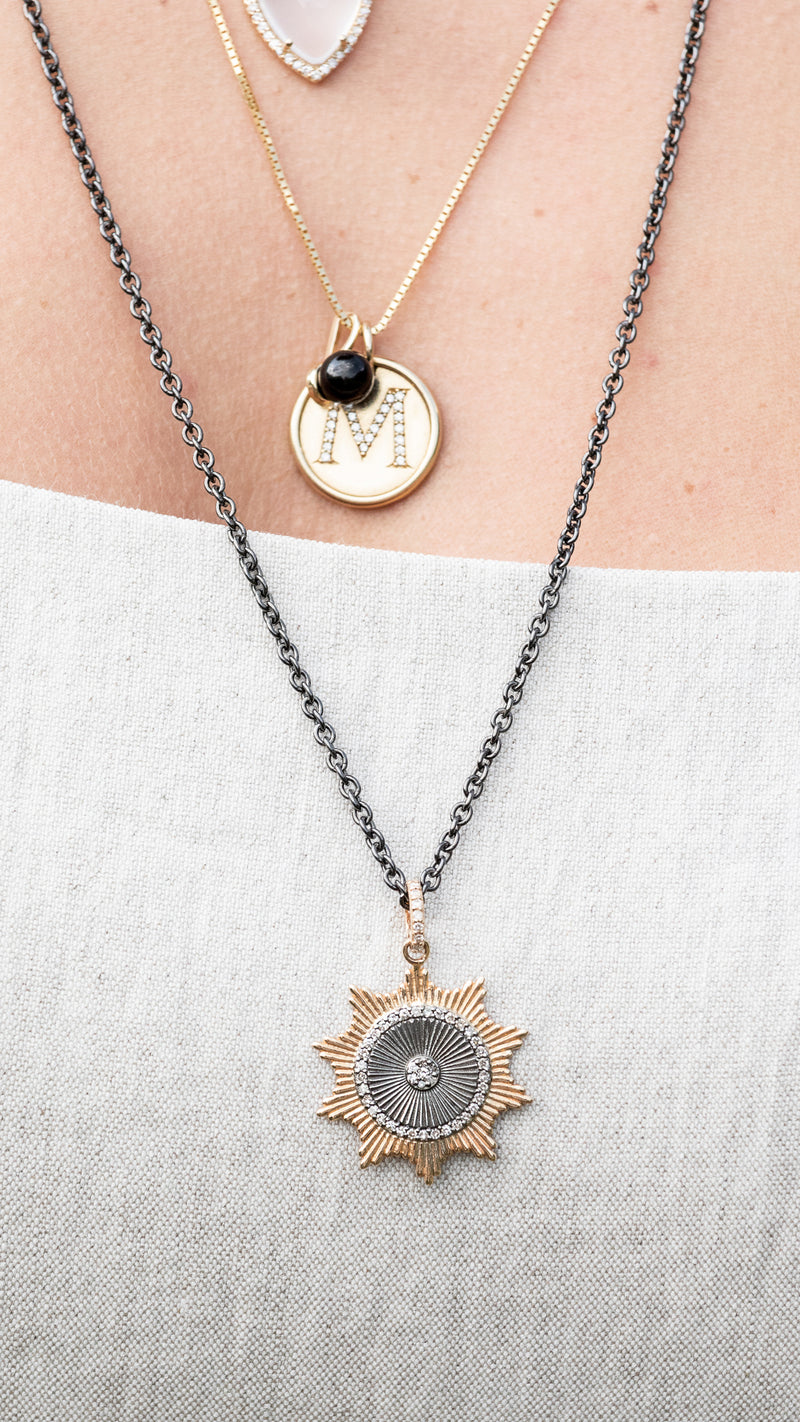 Classic Black Rhodium Chain with S Clasp