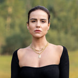 Yellow Gold and Diamond Everyday Timeless Rectangle Hoops