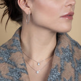 Pave Diamond Slide Large Pear Necklace