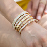 Yellow Gold and Diamond Large Cuff Bracelet