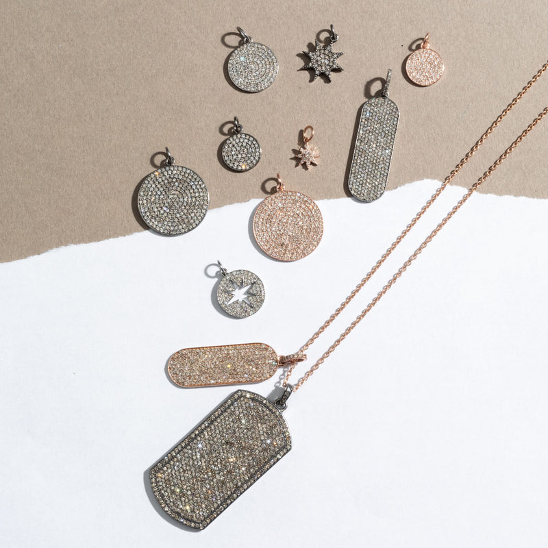 Rose Gold Diamond Itsy Sun Charm