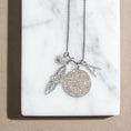Load image into Gallery viewer, Large White Gold and Diamond Disk Pendant
