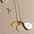 Load image into Gallery viewer, Medium Yellow Gold and Diamond Disk Pendant
