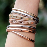 Rose Gold and Diamond High Polished Blake Bracelet