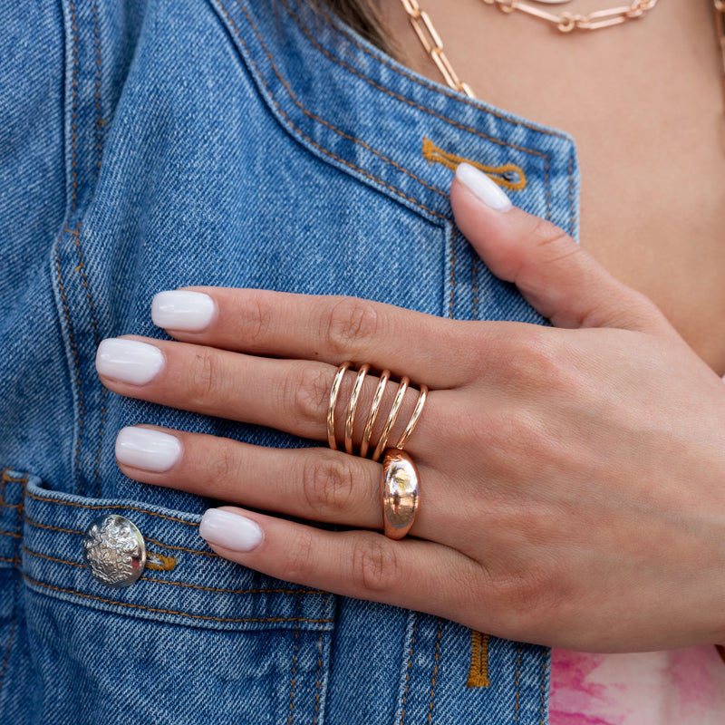 14 Karat Gold Dome 10mm Ring