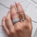 White Gold Pave Diamond Dome Ring