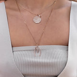 Rose Gold and Bezel Set Diamond Charm