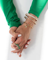 Yellow Gold and Diamond Large Cuff Bracelet