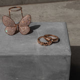 Rose Gold Fluttering Butterfly Ring