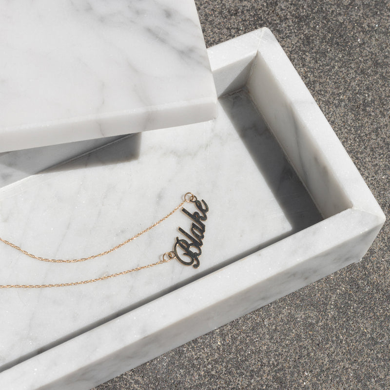 Custom Script Name Plate Necklace