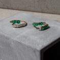 Load image into Gallery viewer, 14 Karat Gold Emerald and Diamond Graduating Ring
