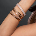 Load image into Gallery viewer, 14 Karat Rose Gold Three Band Stacked Cuff Bracelet
