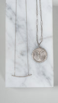 Load image into Gallery viewer, White Gold Diamond Butterfly Coin Pendant

