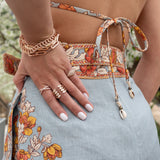 14 Karat Rose Gold and Diamond Criss Cross Ring