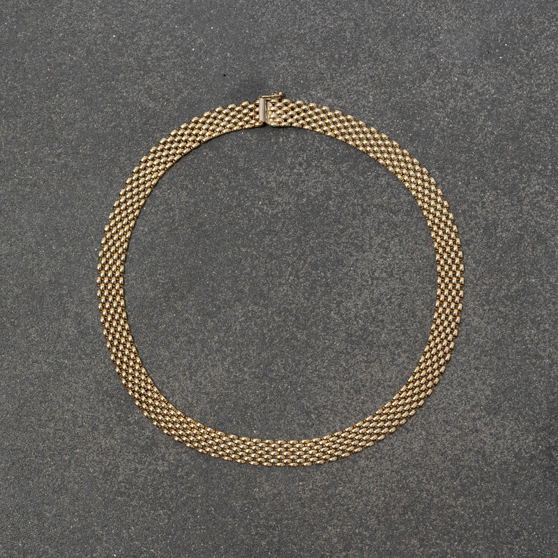14 Karat Yellow Panther Chain Necklace
