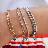 Gold Filled Paperclip Large Clasp Bracelet