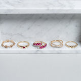 14 Karat Gold Croissant Dome 4mm Ring