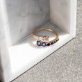 Load image into Gallery viewer, 14 Karat Gold Blue Sapphire and Diamond Graduating Ring
