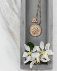 Load image into Gallery viewer, Yellow Gold and Diamond Bee Coin Pendant
