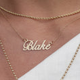 Load image into Gallery viewer, Custom Script Name Plate Necklace

