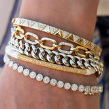 White Gold and Diamond Halo Tennis Bracelet 2.65cts