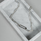 Sterling Silver Chain Large Clasp Necklace