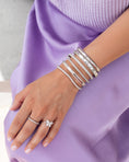 Load image into Gallery viewer, White Gold and Diamond Stretch Tennis Bracelet 3.65cts
