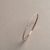 Rose Gold and Single Line Diamond Bracelet