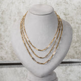 14 Karat Yellow Gold Solid Thick Paperclip Chain